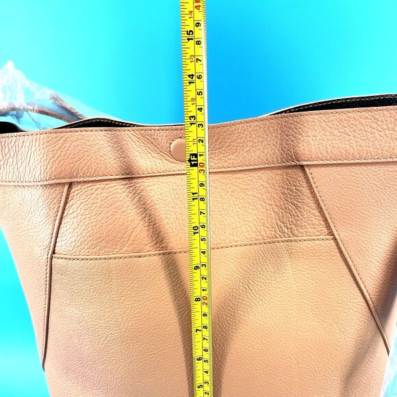 Isaac Mizrahi Live! Bridgehampton Leather Bucket Bag Purse Pink - Picture 7 of 11